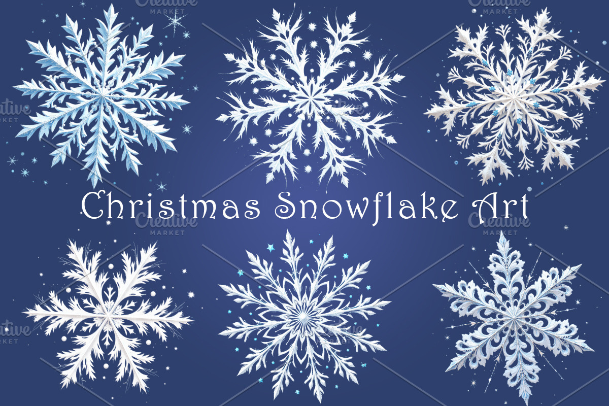 Christmas Snowflake Clipart - 30 png, a Seasonal Illustration by GalaDesign03 (Photo 4 of 7)