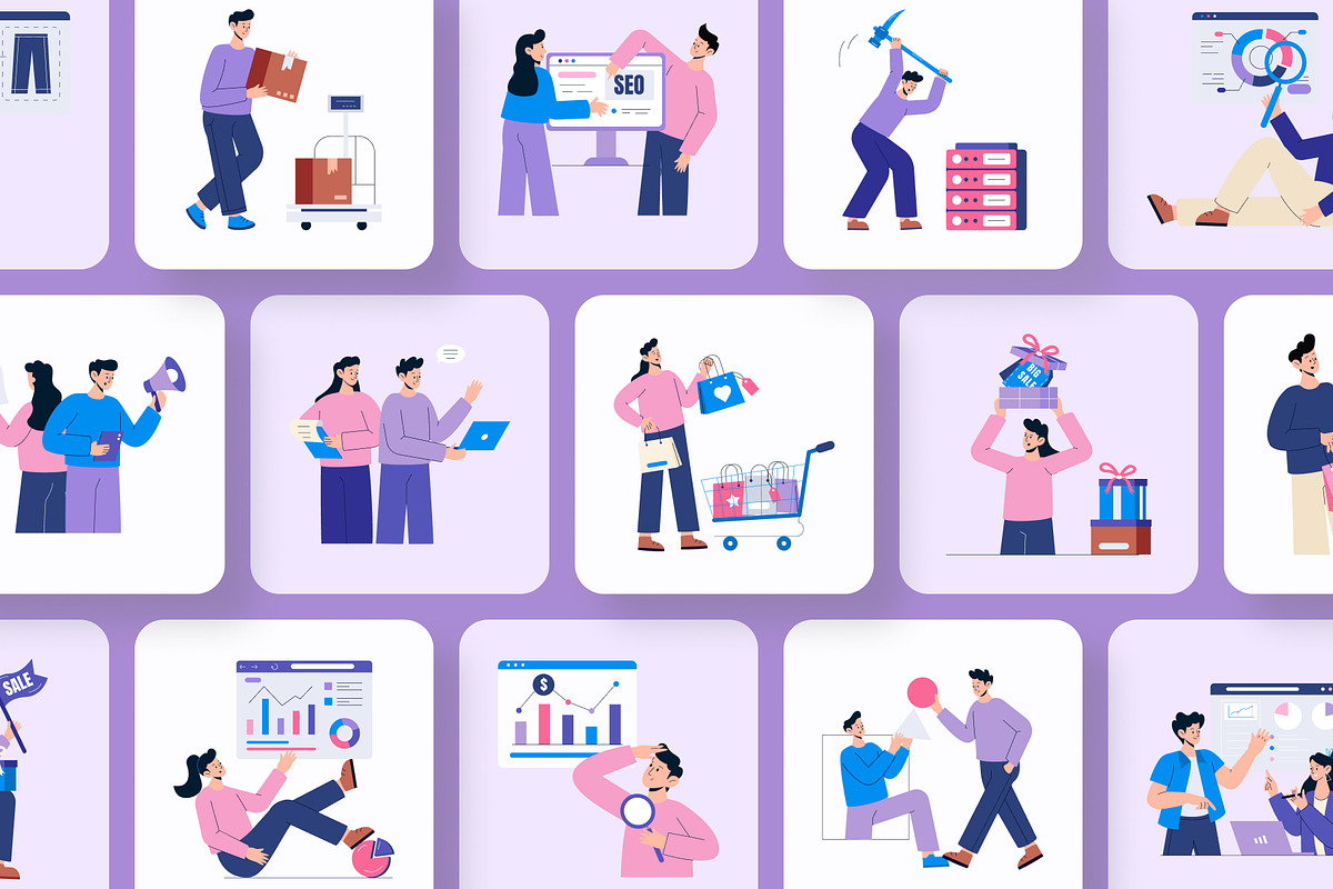 Digital Marketing Bundle, a Technology Illustration by Brickclay (Photo 8 of 14)