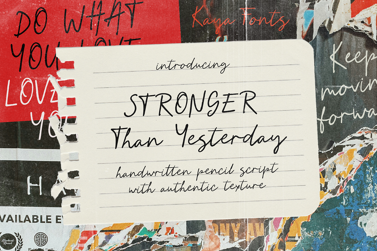 Handwritten Pencil Script Font, a Handwritten Font by Kaya Fonts (Photo 1 of 41)
