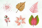 Blush Watercolor Floral Elements, an Illustration by Creative Art (Thumbnail 2 of 9)