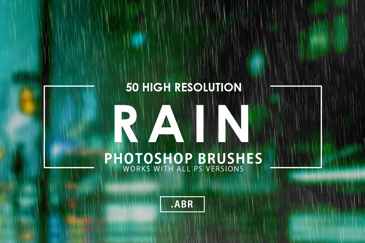 50 Rain Photoshop Brushes, a Brush Add-On by ArtistMef (Photo 1 of 7)