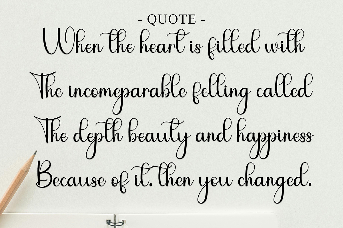 Romantic, a Handwritten Font by InermediaSTUDIO (Photo 3 of 7)