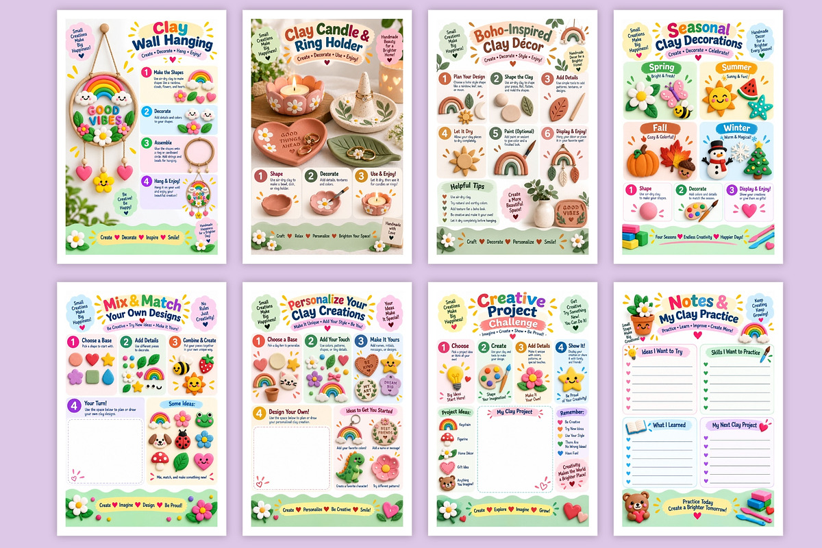 Air-Dry Clay Creations, a Stationery Template by Designmela01 (Photo 4 of 6)