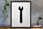 Mechanical Tools Silhouette SVG, a Work Illustration by newminddesign (Thumbnail 3 of 3)