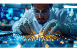 Scientist wearing gloves and, a Technology Photo by Igor Tichonow
