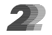 Number 2 speed motion lines logo, a Branding & Logo Template by Leksono (Thumbnail 2 of 2)