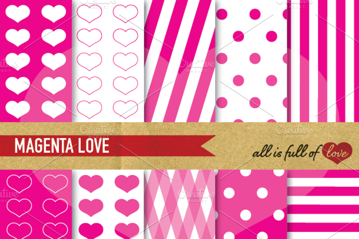 -60% Pink Scrapbook Paper Valentines