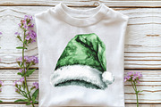 Green Christmas Sublimation Clipart, an Illustration by CraftArtStudio (Thumbnail 5 of 6)