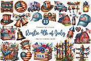 Rustic 4th of July Sublimation PNG, an Illustration by SinaCreation (Thumbnail 1 of 5)