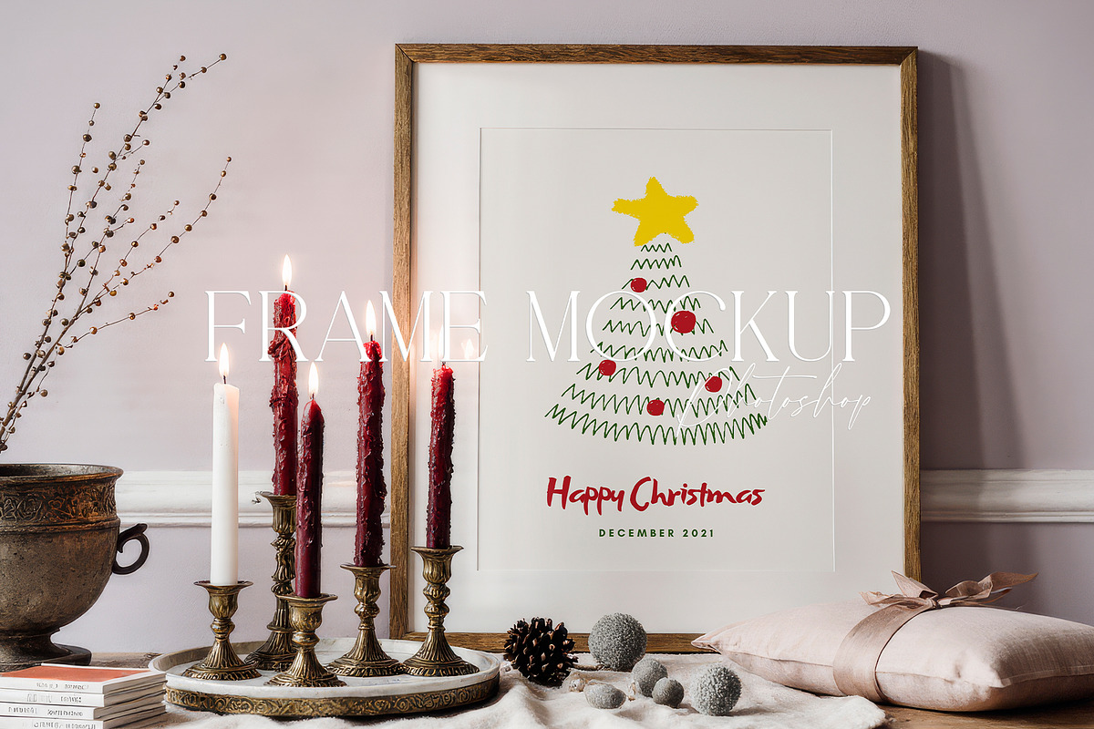 Christmas Frame Mockup Bundle 30+, a Product Mockup by EkaterinaViArt (Photo 5 of 8)