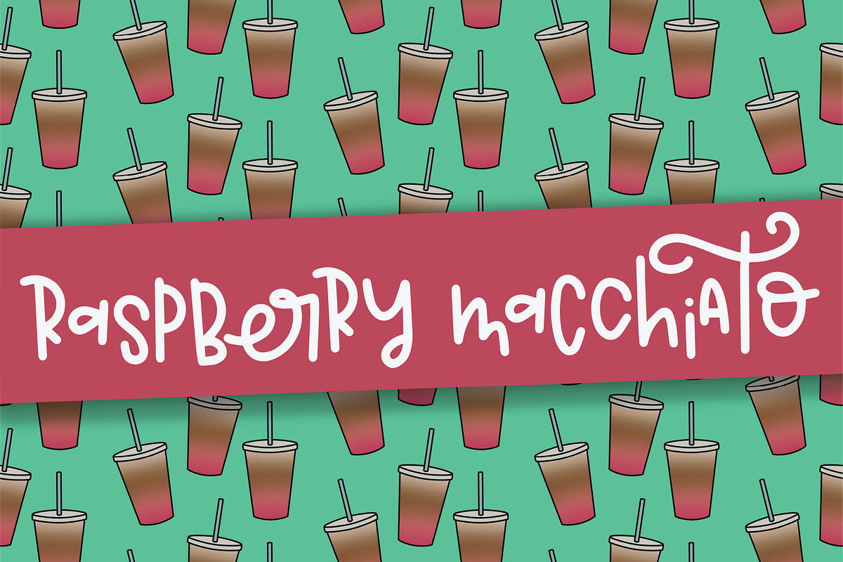 Raspberry Macchiato, a Handwritten Font by Kitaleigh (Photo 1 of 4)