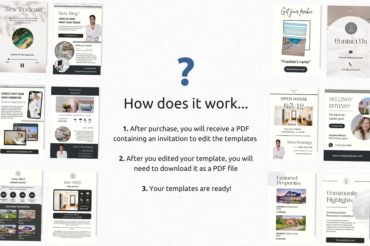 Real Estate Newsletter Template Pack, an Email Template by PittaFinePrint (Photo 4 of 10)