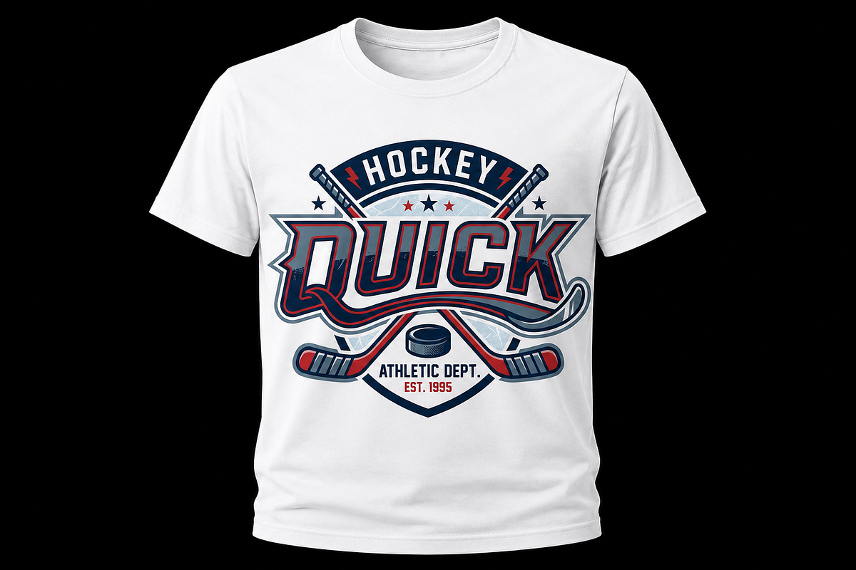 Vintage Quick Hockey Logo, an Object Graphic by Artivon (Photo 2 of 3)