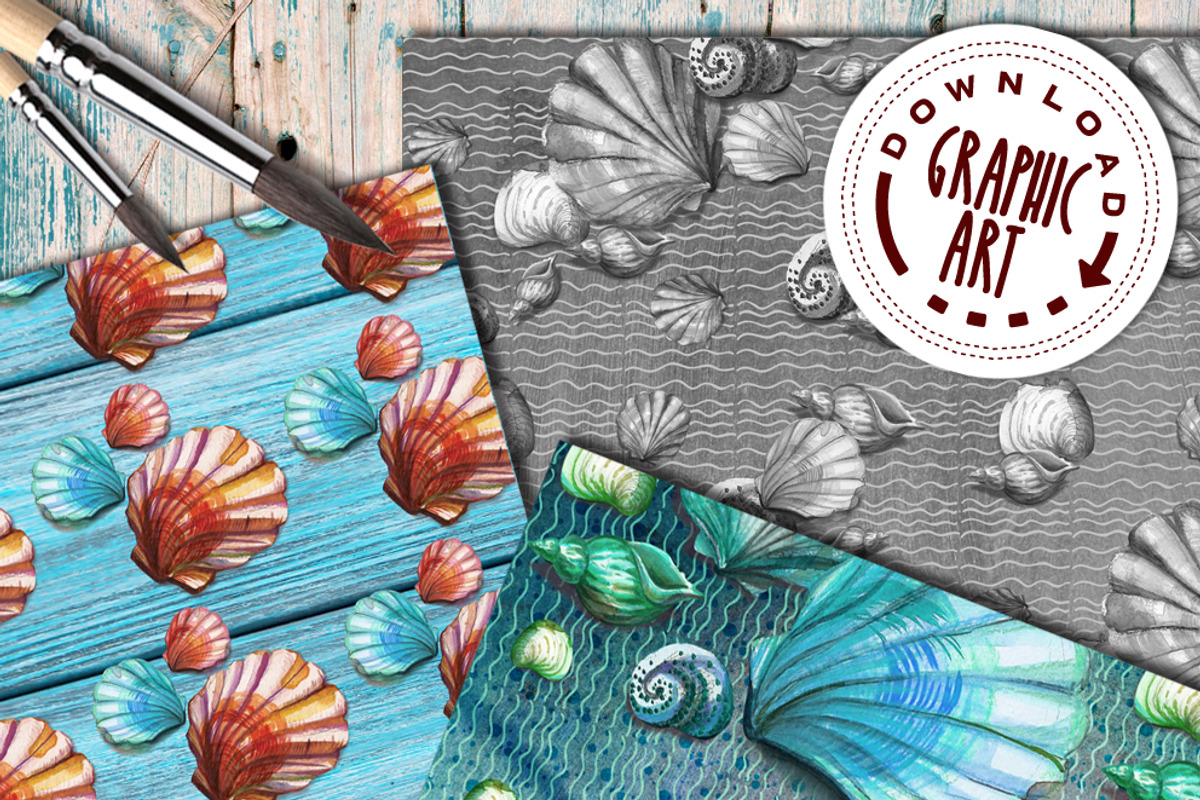 DIGITAL PAPER PATTERNS PACK, a Pattern Graphic by Download Graphic Art (Photo 4 of 5)