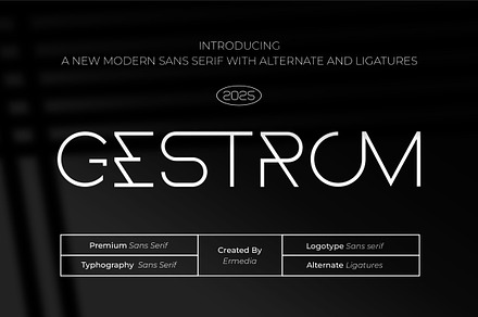 Gestrom || Modern Sans Serif Font