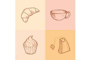 Coffee Doodle Icons Collection