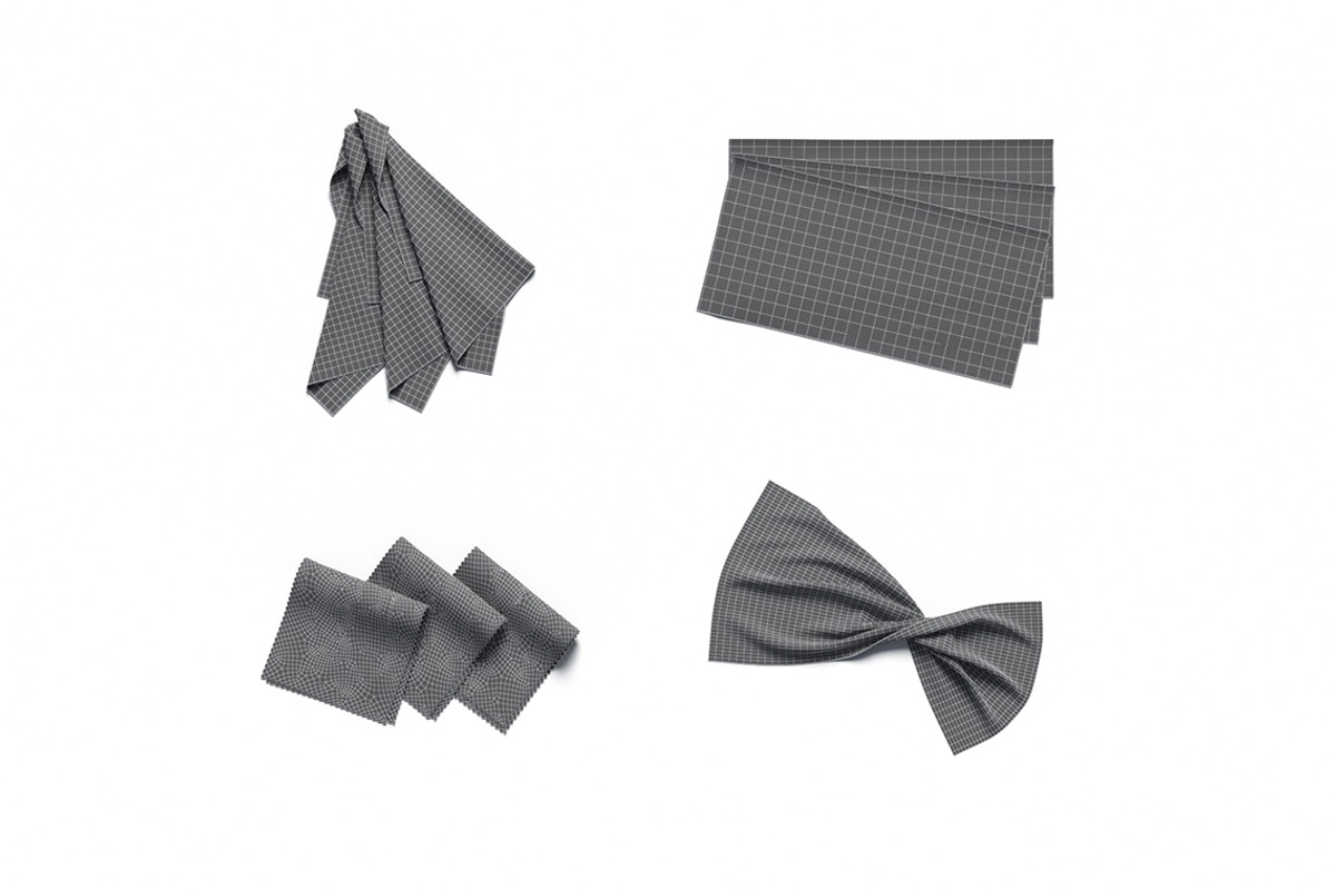 White Crumpled Fabric 3D Model, an Object 3D Model by rebrandy (Photo 7 of 9)