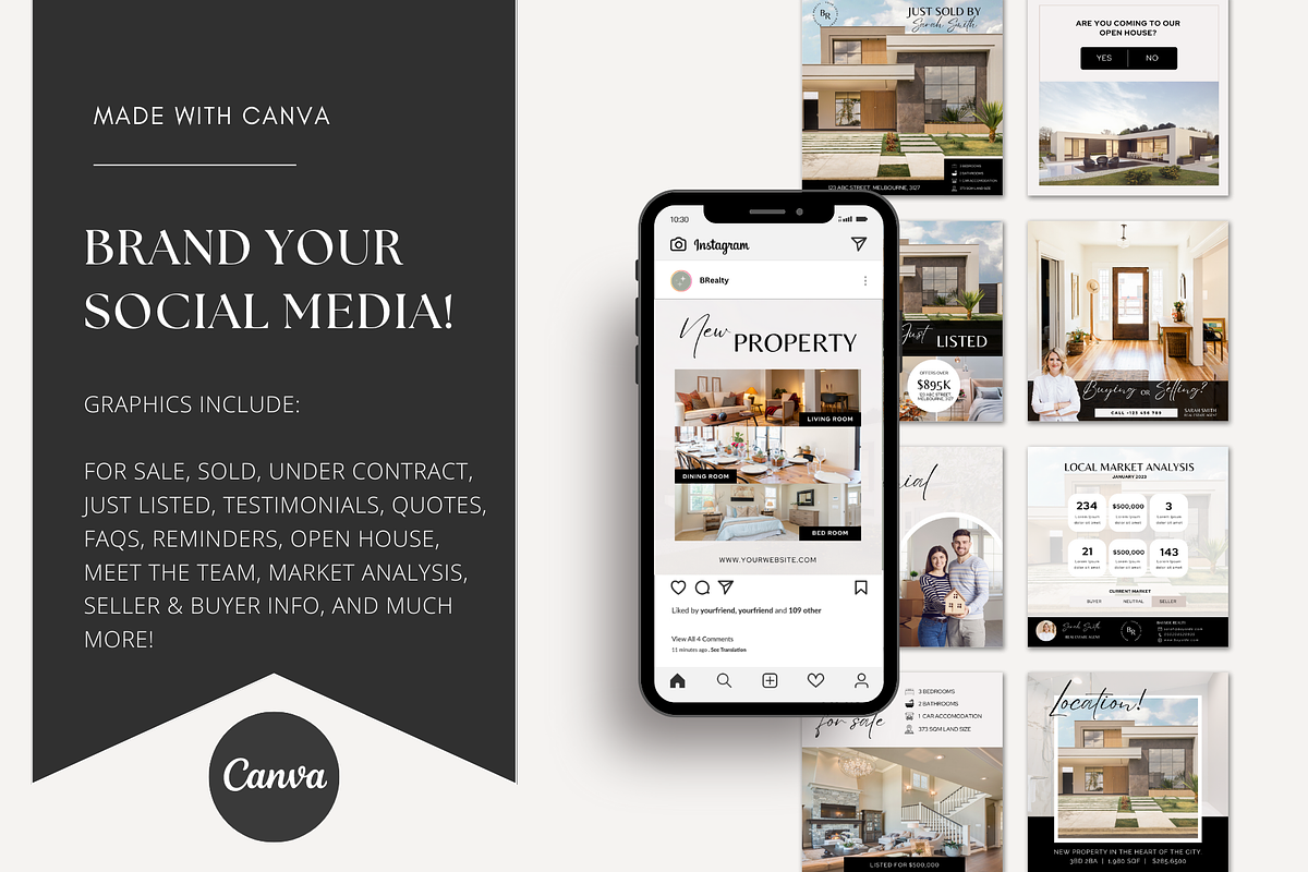 Real Estate Social Media Templates, a Social Media Template by Gebers Marketing & Design (Photo 9 of 10)