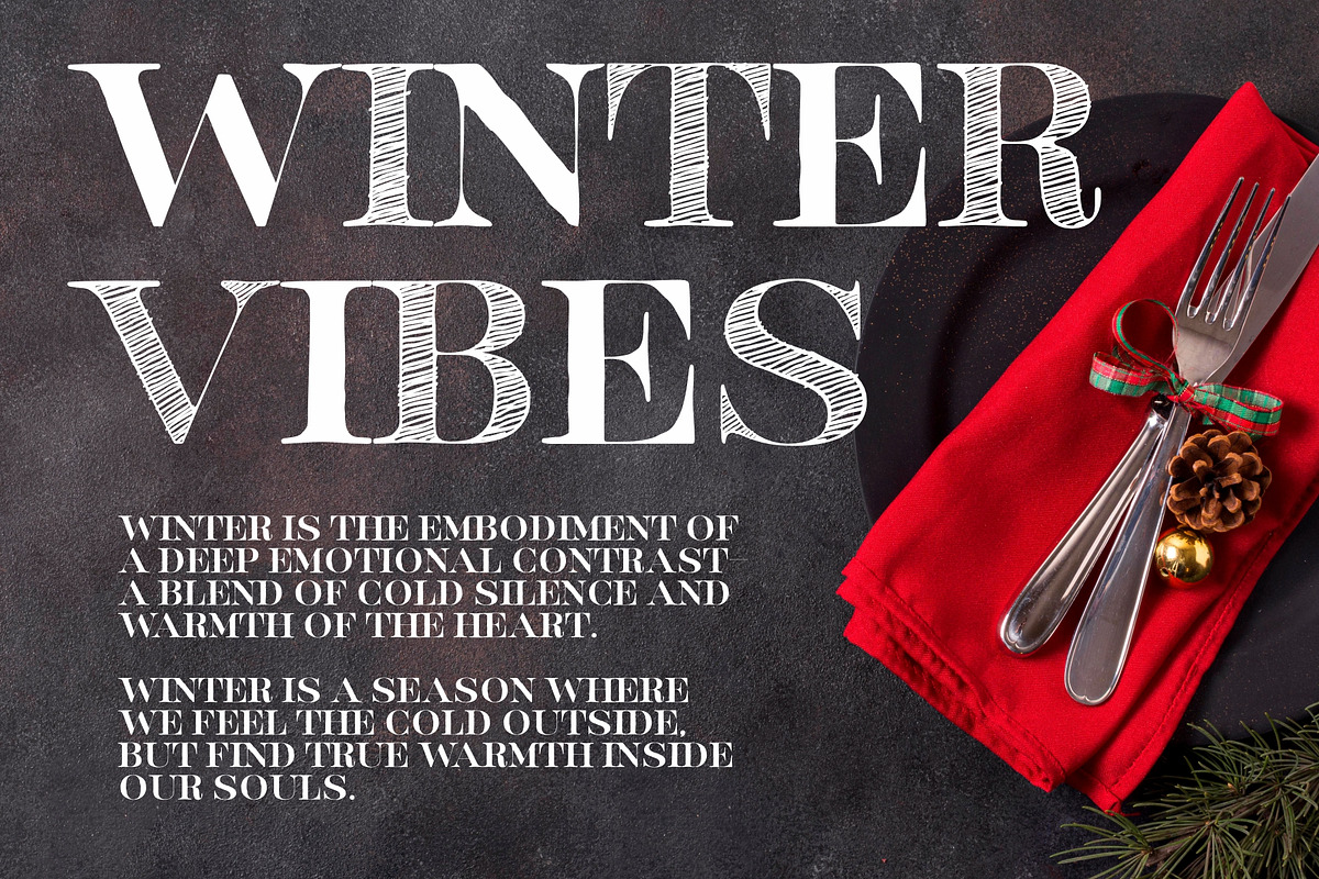 Winter Dinner, a Serif Font by ismanayuda (Photo 7 of 7)