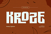 Kroze Typeface, a Sans Serif Font by Grontype (Thumbnail 1 of 8)