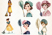 Retro Housewife Clipart PNG, an Illustration by Libby Wishes (Thumbnail 5 of 6)