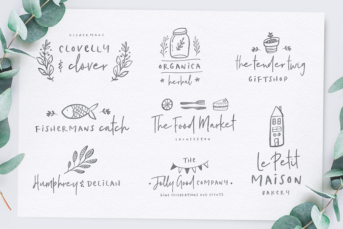 Poppit & Finch Fonts & Illustrations, a Script Font by Nicky Laatz (Photo 13 of 14)