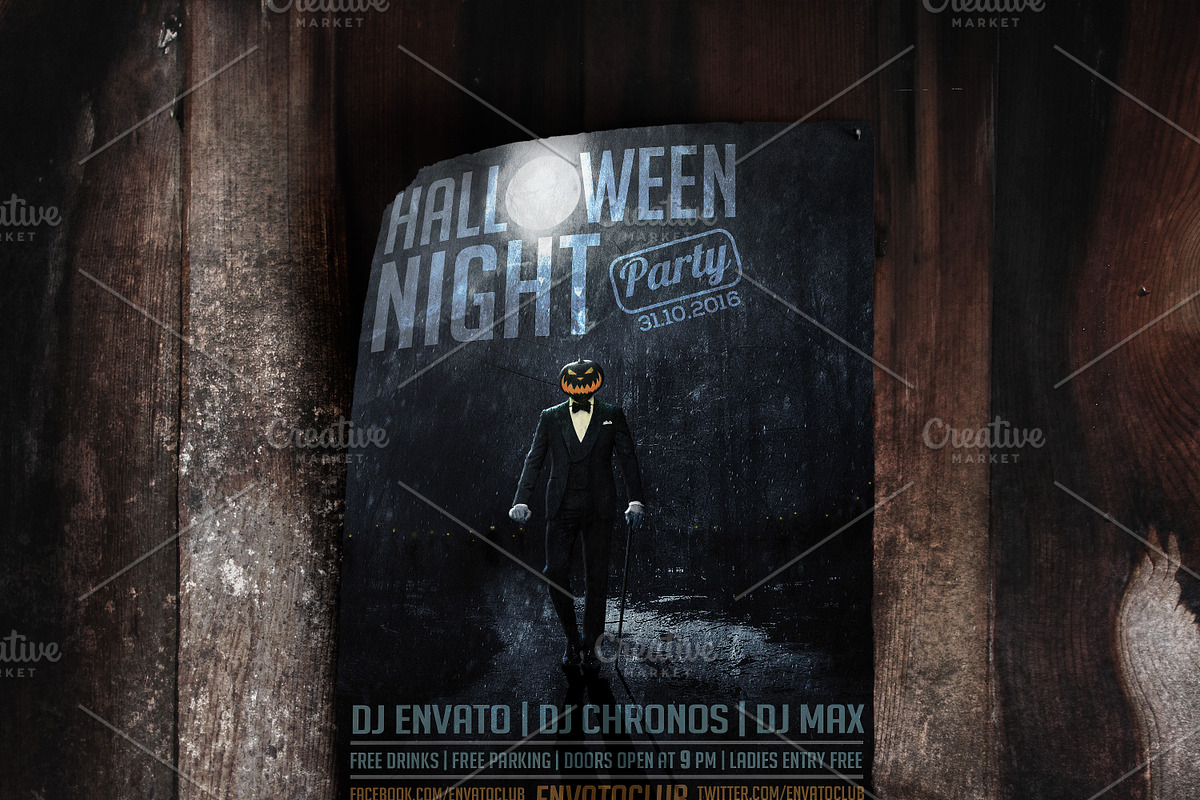 Grunge Poster & Flyer Mockup, a Print Template by CREATIVE DUDE (Photo 3 of 7)