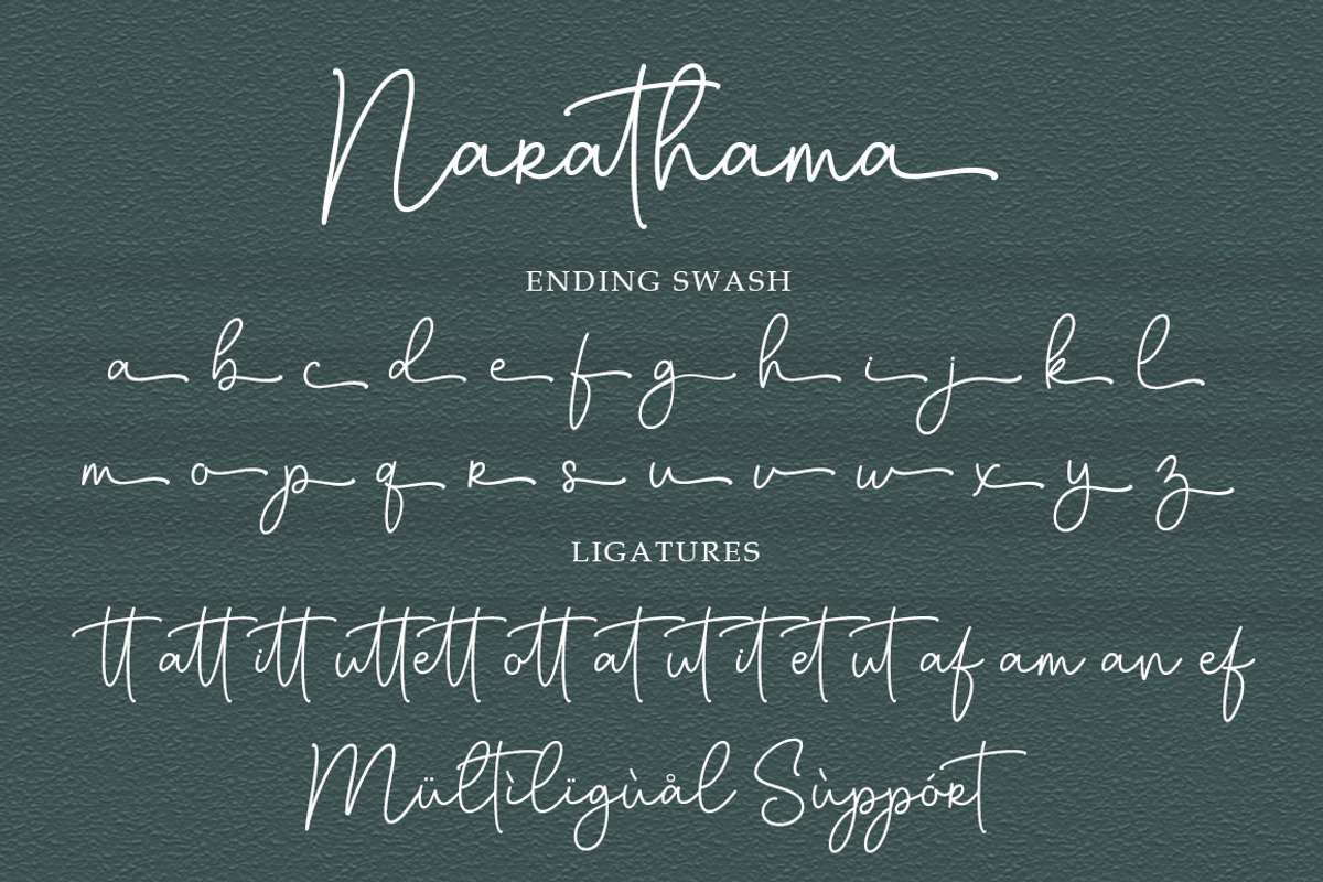 Narathama, a Script Font by GloowStudio (Photo 9 of 10)