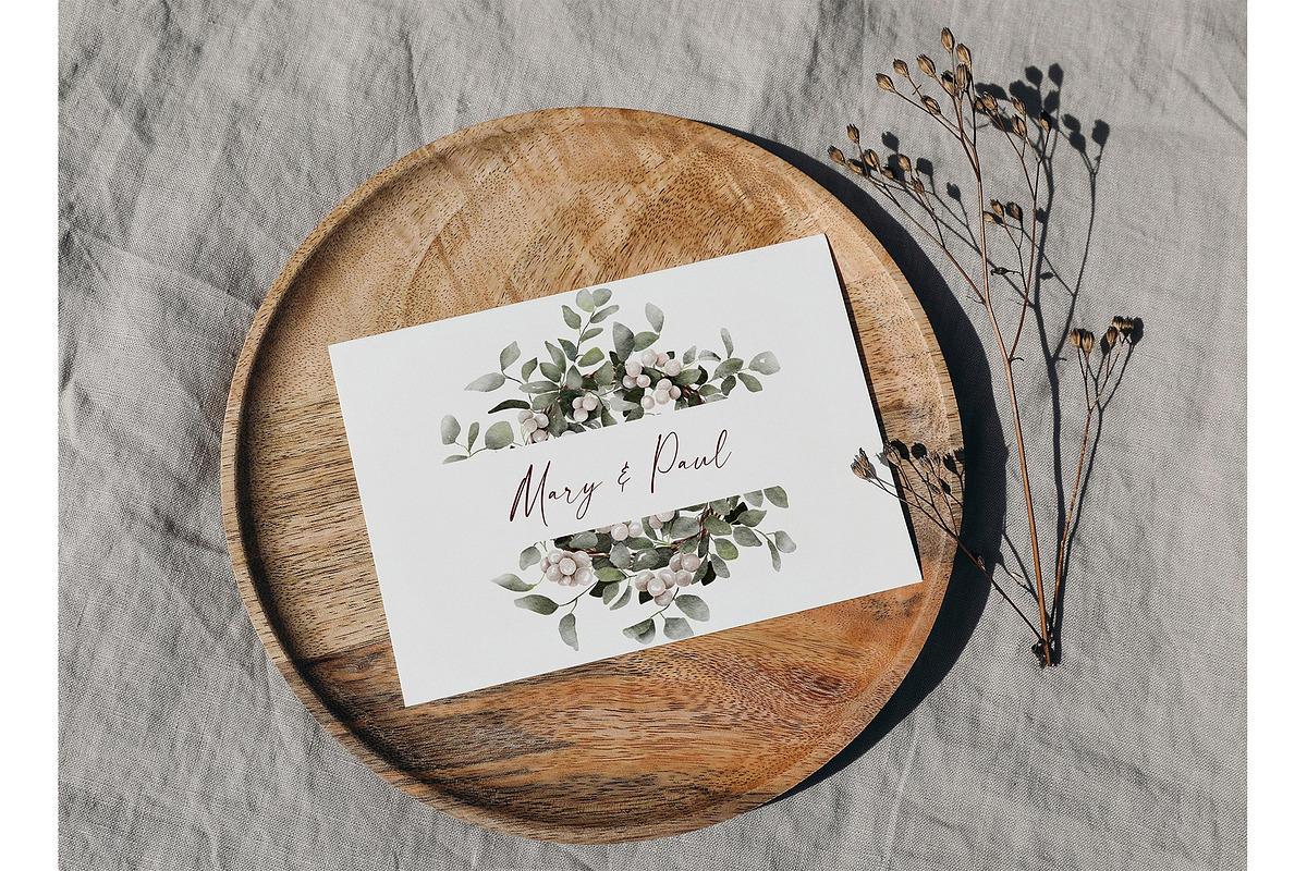 Watercolor Neutral Christmas clipart, a Seasonal Illustration by Lemon design (Photo 6 of 11)