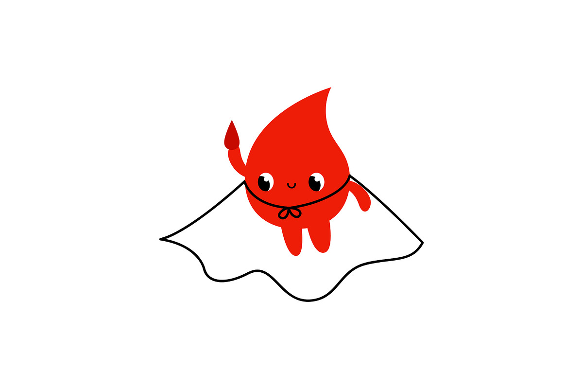 Blood Drop Superhero Medical Donor, a Healthcare Illustration by the_myro (Photo 10 of 12)