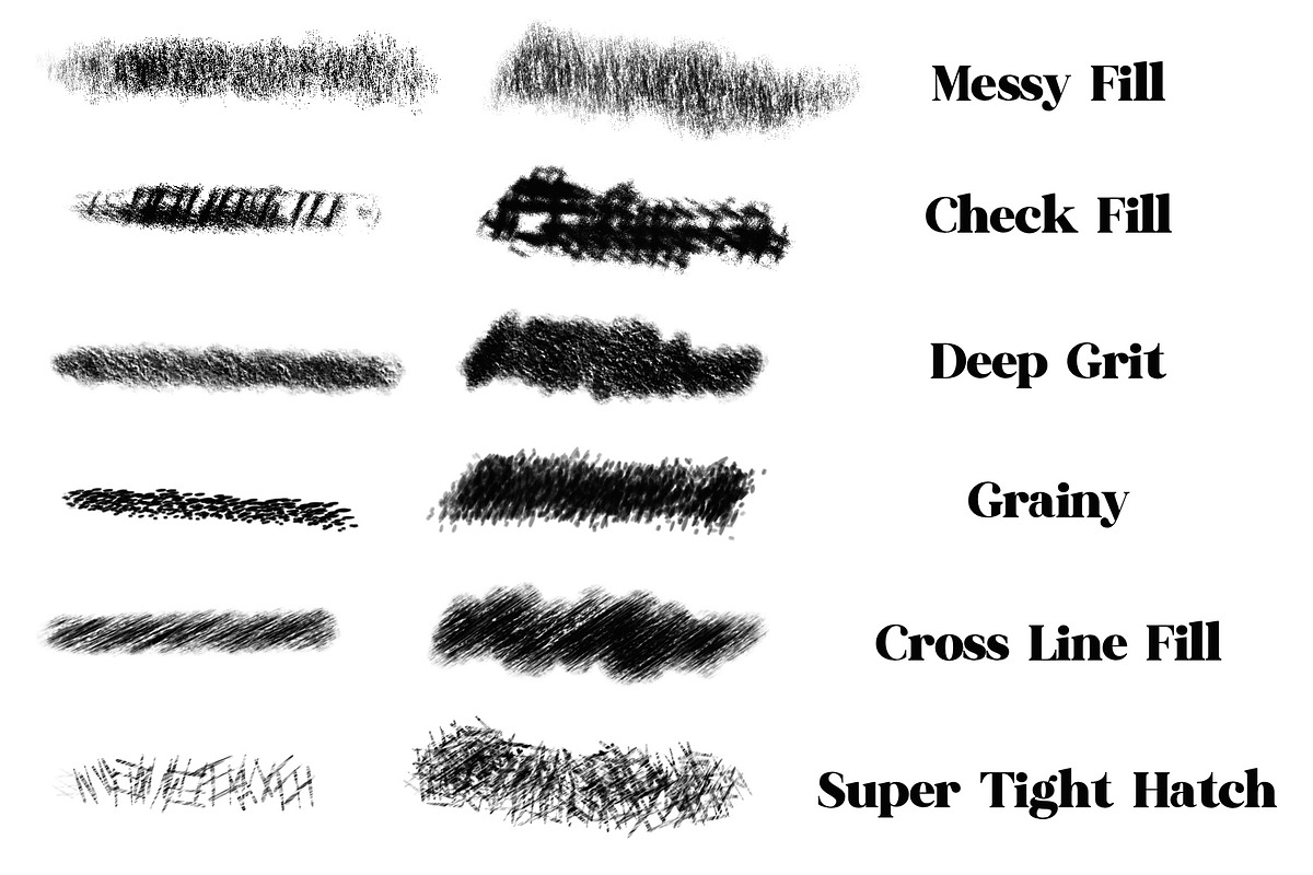Pencil Brushes for Procreate, a Brush Add-On by KJP Designs (Photo 5 of 12)