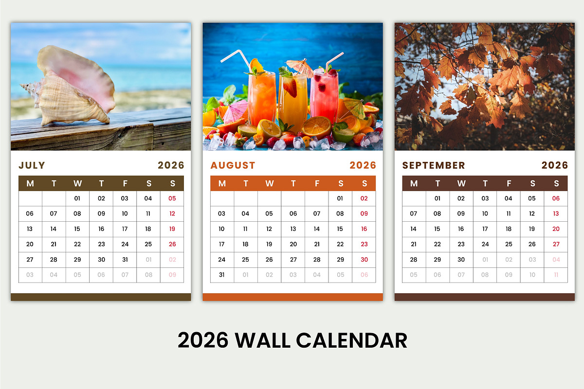 2026 Full Year Wall Calendar Canva, a Stationery Template by Mustafiz (Photo 7 of 8)