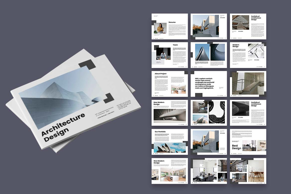 White Modern Architecture Brochure, a Brochure Template by UICreative (Photo 1 of 4)