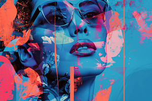 A woman wearing sunglasses with a fl, a Photo by Iftikhar Alam