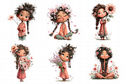 Floral Girl with Braids PNG Clipart, an Illustration by Daily.Designs (Thumbnail 5 of 7)