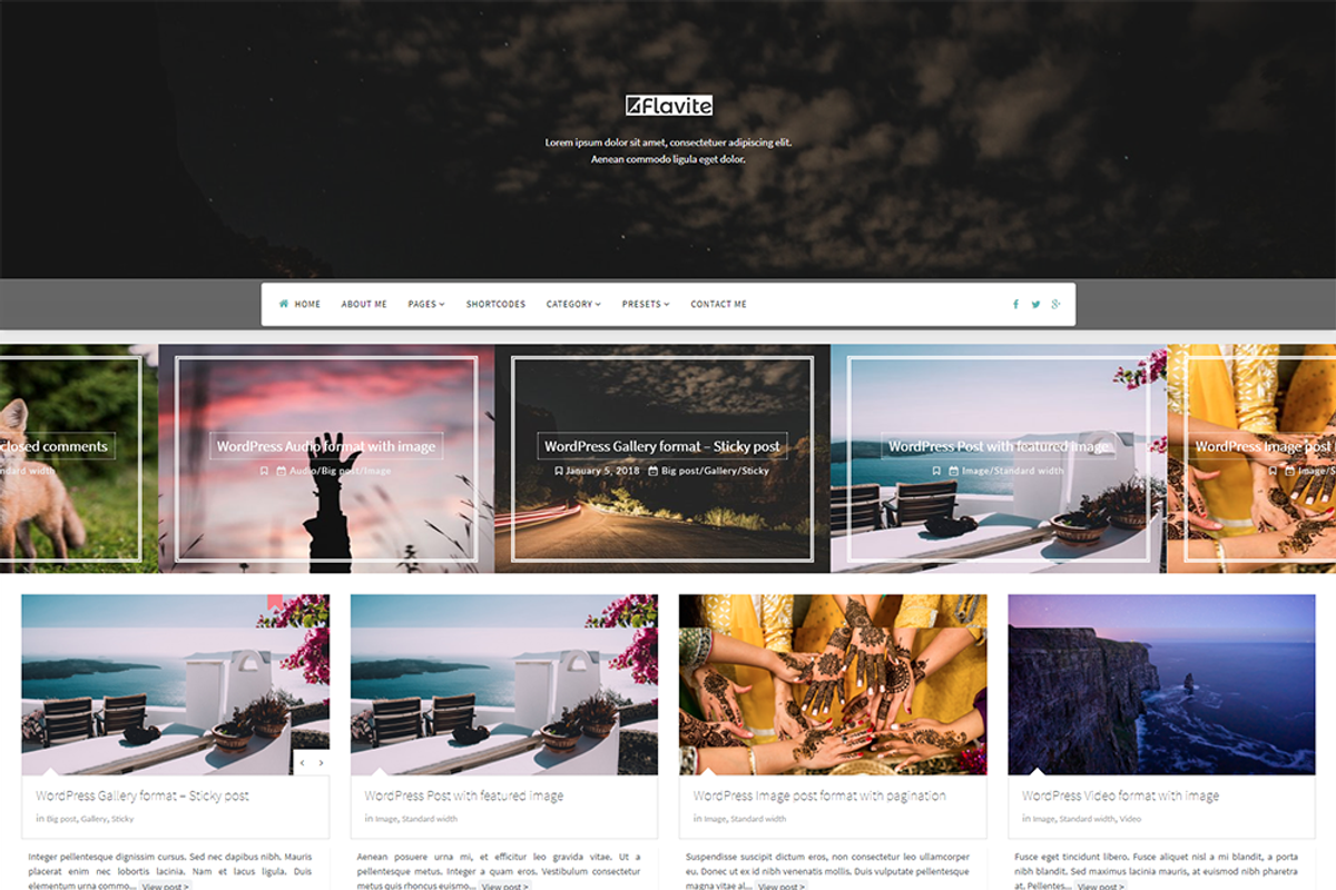 Flavite WordPress Blog Theme, a WordPress Template by PCMShaper