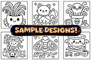 Bold Easy Kawaii Halloween Coloring, a Seasonal Illustration by Craftsbeefy (Thumbnail 2 of 4)