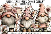 Whimsical Spring Gnome Clipart, an Illustration by OK Design (Thumbnail 1 of 6)
