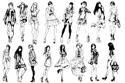 50 fashion pretty girls vector, a Decorative Illustration by AnastasiyaOleynik (Thumbnail 2 of 4)