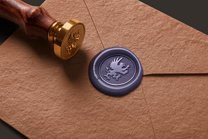 Hot Wax Stamp Logo Mockup