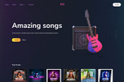 Music Player Landing Page, a Landing Page Template by Neha Guleria (Thumbnail 2 of 2)