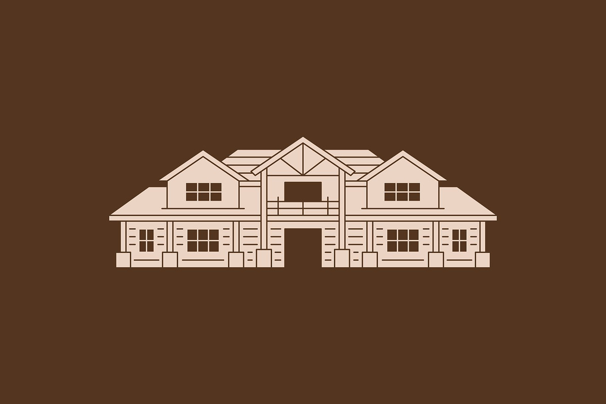 American Log Homes Illustration, an Illustration by Buqancreative