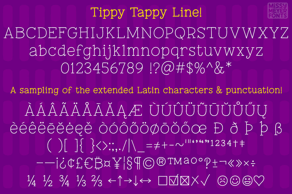 Tippy Tappy Line - single-line font, a Serif Font by Missy Meyer (Photo 6 of 8)