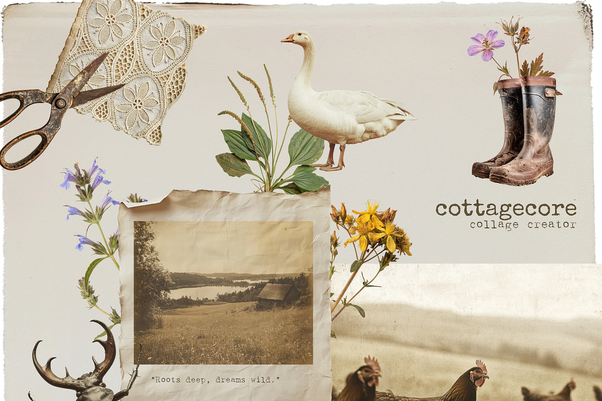 Cottagecore Collage Creator, an Object Graphic by Polli Deeva (Photo 11 of 11)