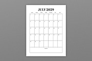 2029 Vertical 8.5x11 Inch Calendar, a Stationery Template by Running With Foxes (Thumbnail 3 of 5)