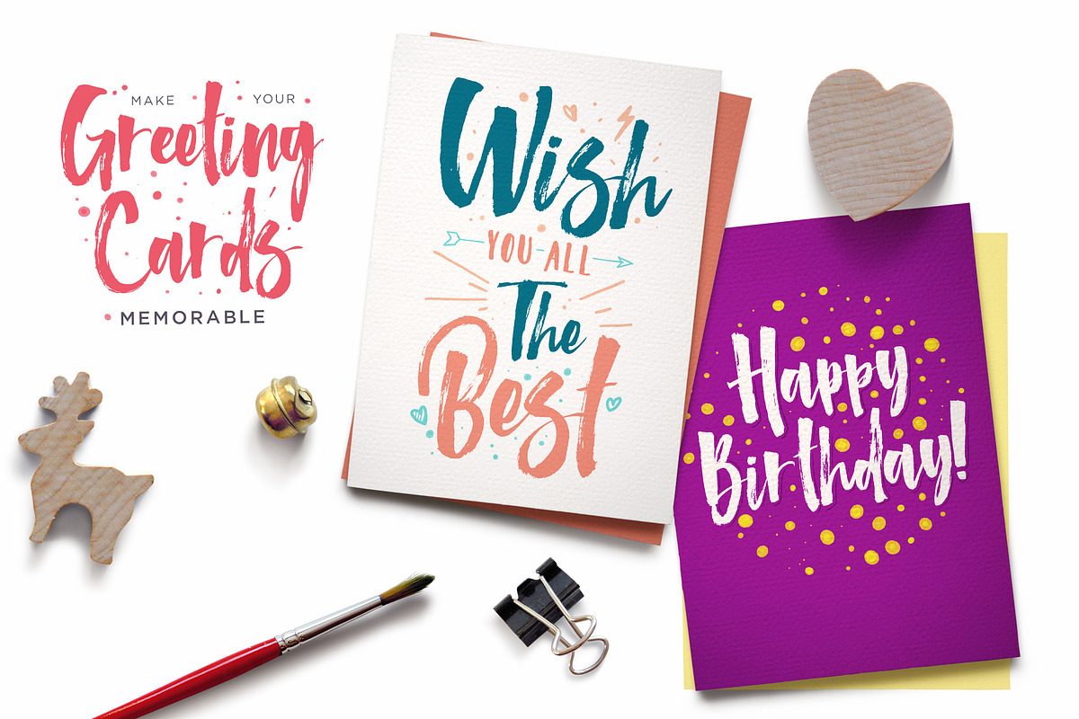 The Glamz watercolor brush logo font preview 5