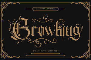 Browking, a Blackletter Font by Letterara