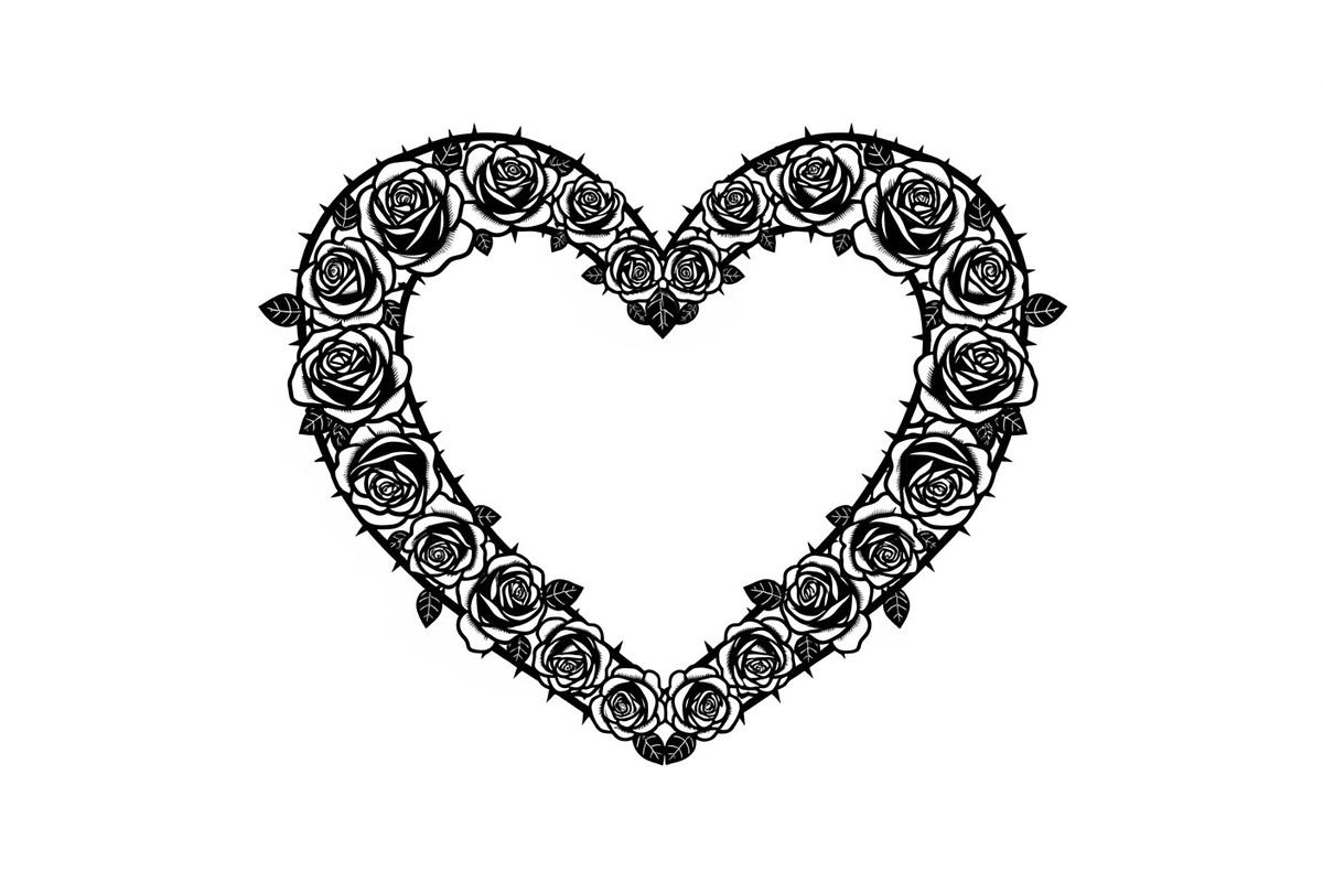 Floral Heart Wreath SVG Bundle, an Illustration by Gaye Art (Photo 19 of 31)