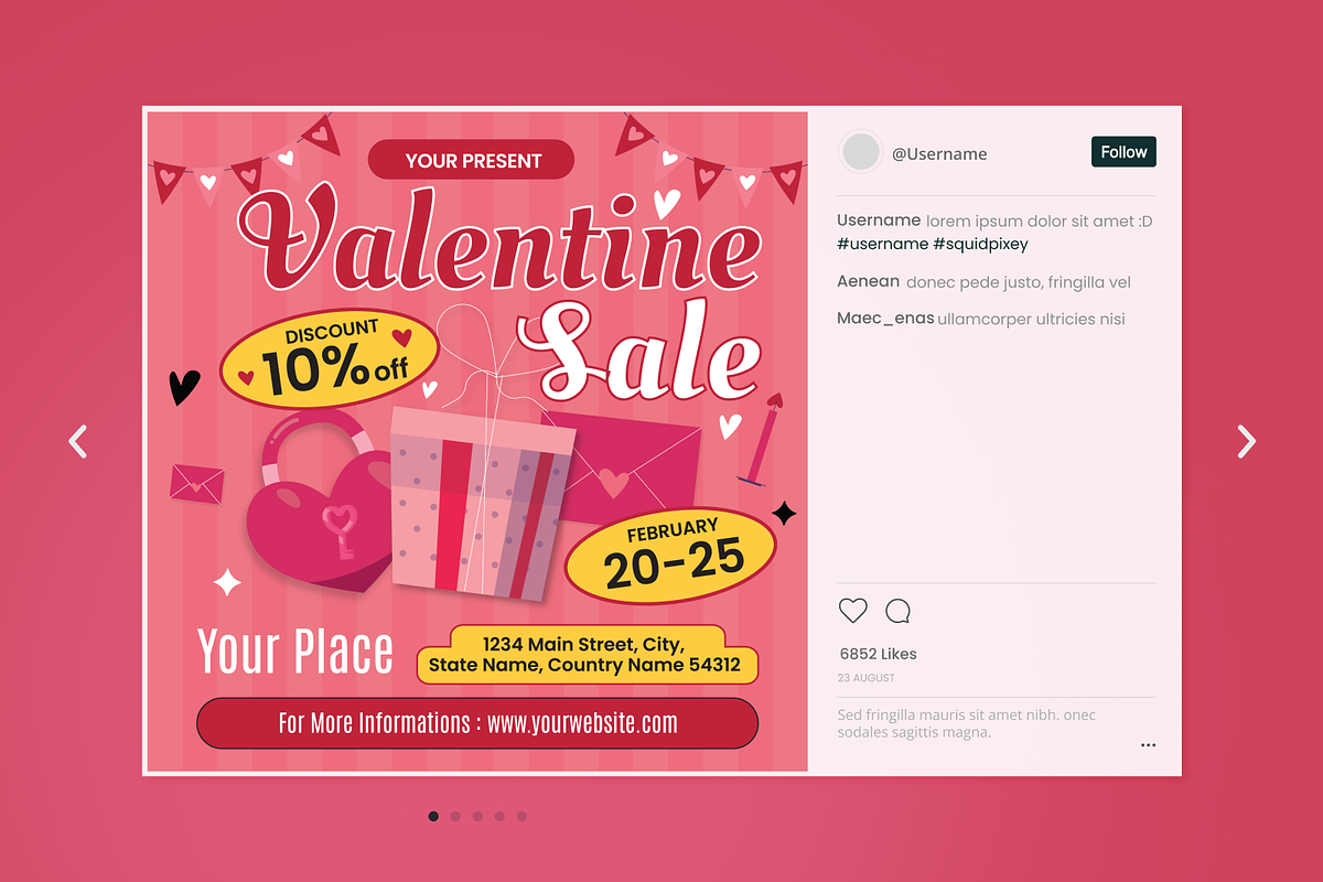 Valentine Sale Flyer Set, a Flyer Template by SquidPixey (Photo 2 of 6)