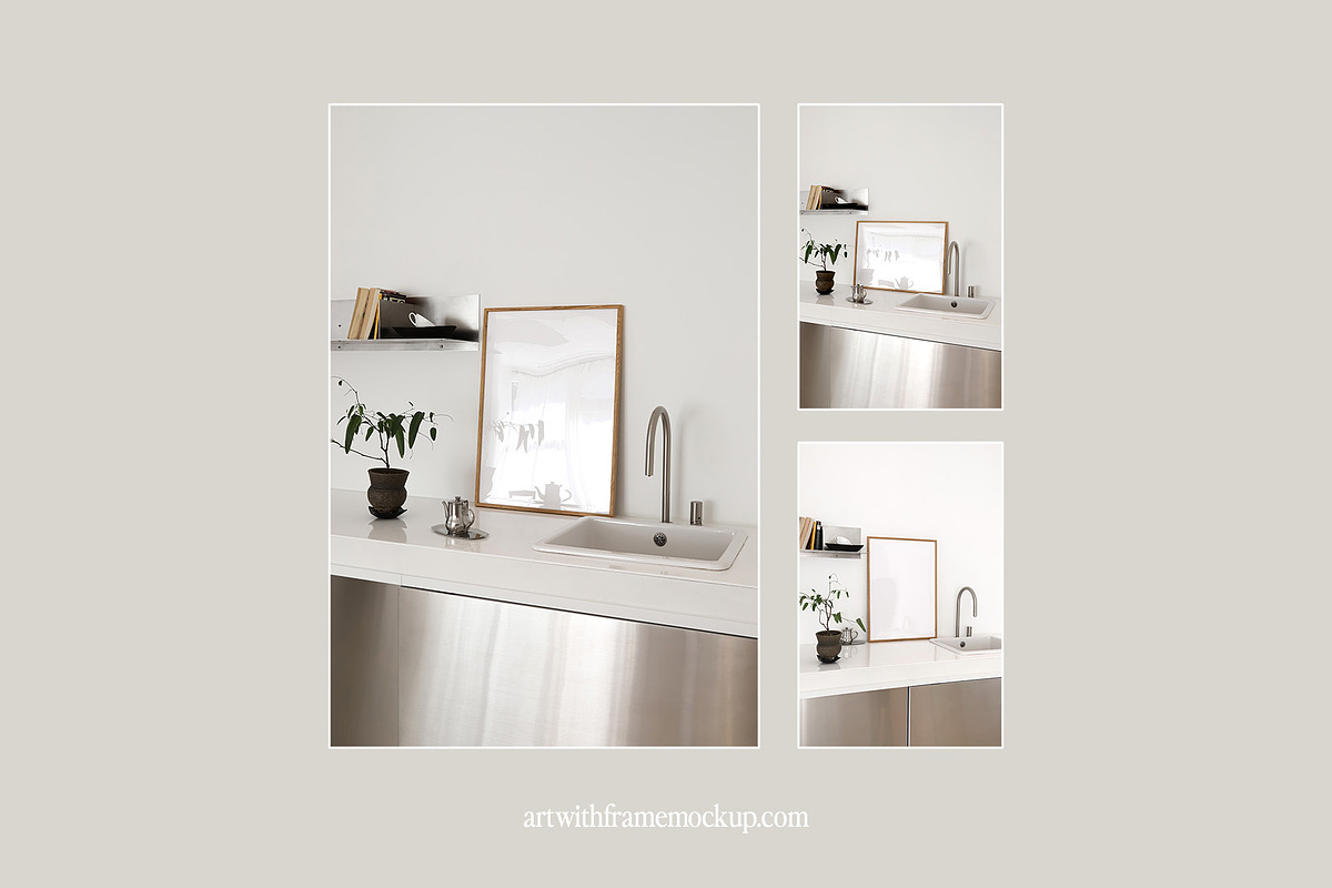 Modern Kitchen Interior Frame Mockup, a Product Mockup by ArtwithFrame (Photo 15 of 16)